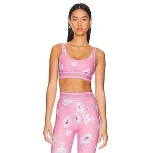 NWT LoveShackFancy Ornice Sports Bra in Baby Pink Clouds